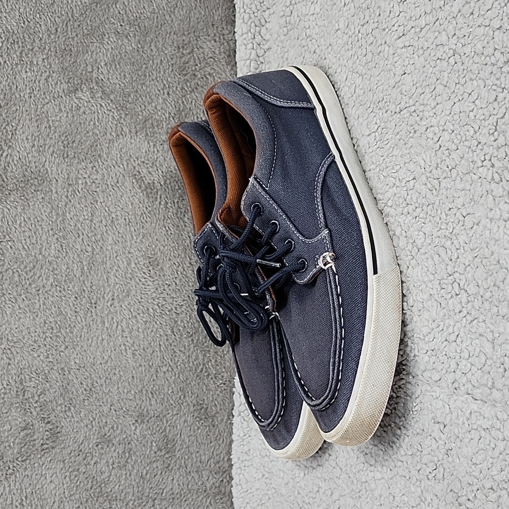 RIPZONE Shoes Men’s 10 Grey Blue Slip On Sneakers Boat Shoe Loafers Skater